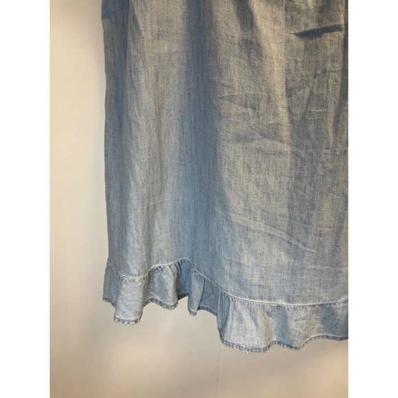 Old Navy Women's‎ Plus 4X Fit & Flare Puff-Sleeve Smocked Jean Mini Dress - Picture 7 of 8